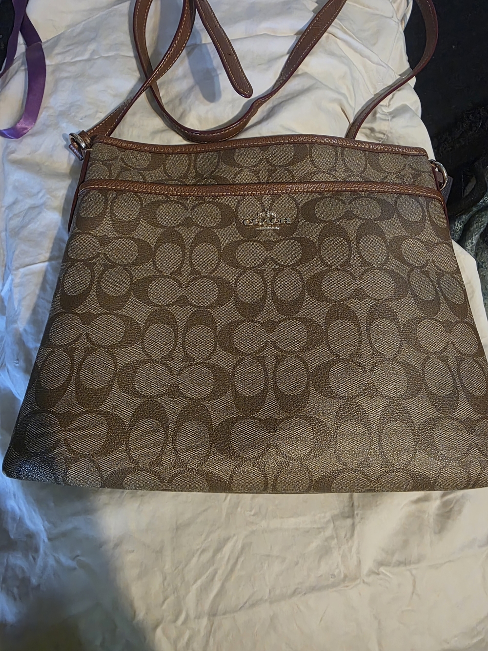 Coach Brown Signature Crossbody Bag No° D1623 F34938